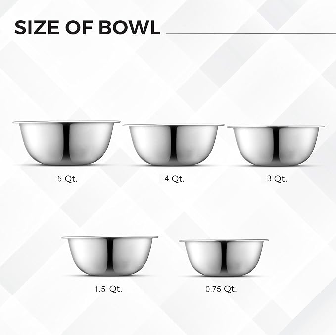 AVADOR Premium Stainless Steel Mixing Bowls, Space Saving - Image 2