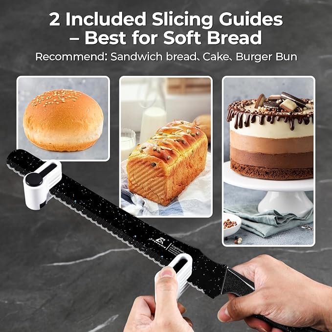 CoquusAid Upgrade Bread Knife for Homemade Bread, World‘s 1st Double Serrated - Image 7