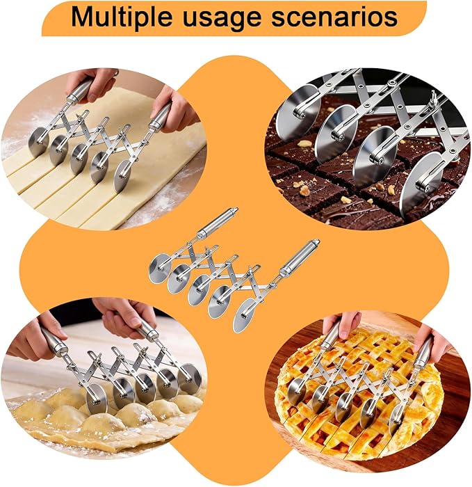 5-Wheel Pastry Cutter & Dough Divider - Image 6