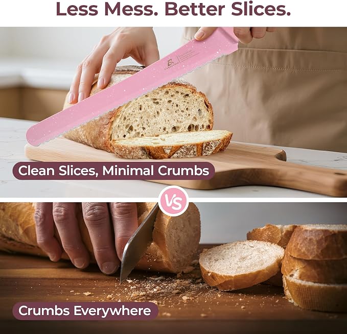CoquusAid Upgrade Bread Knife for Homemade Bread, World‘s 1st Double Serrated - Image 3