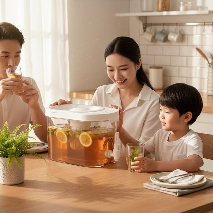 GLEAVI Beverage Dispenser with Spigot: Family Fridge Pitcher - Image 5