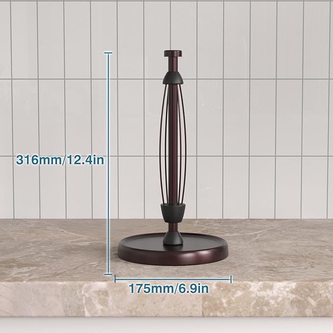 Oil Rubbed Bronze Paper Towel Holder Countertop, Bronze Kitchen Accessories - Image 6