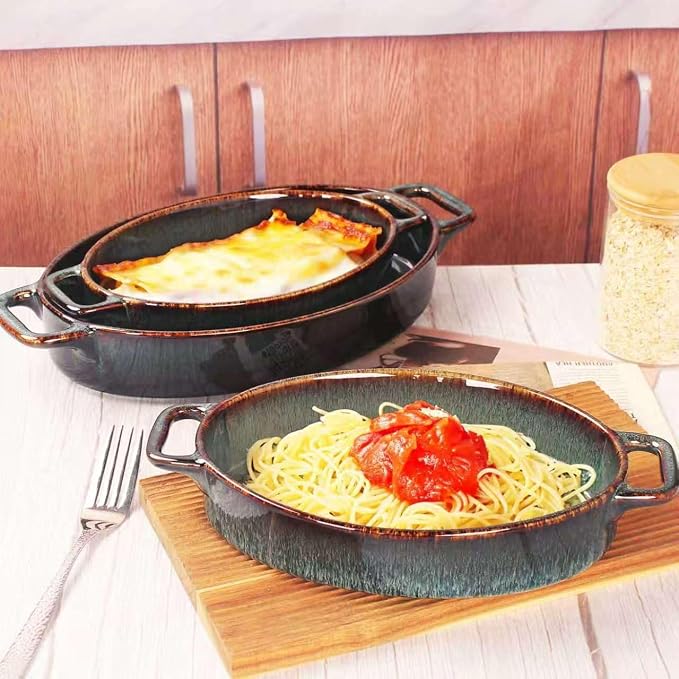 12" x 8" Porcelain Oval Casserole Dishes - Image 5