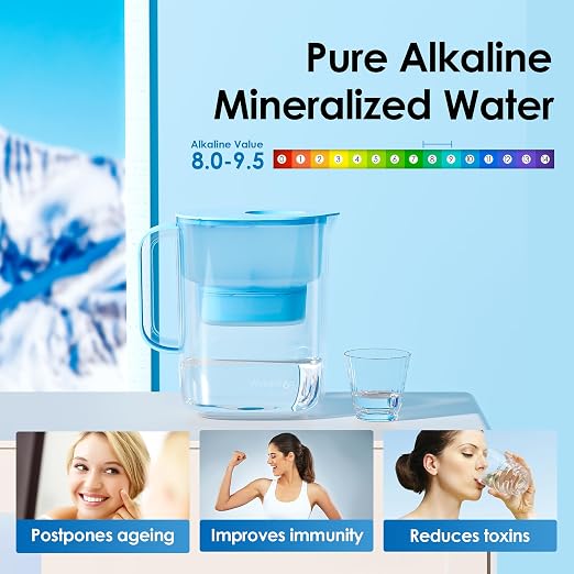Waterdrop PT-07B-A Alkaline Water Filter Pitcher, Clean & Toxin-Free - Image 3