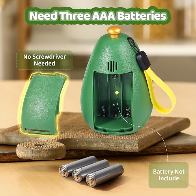 Avocado Digital Countdown Timer, Cute Kitchen Gadget, Adjustable Volume Timer - Image 4