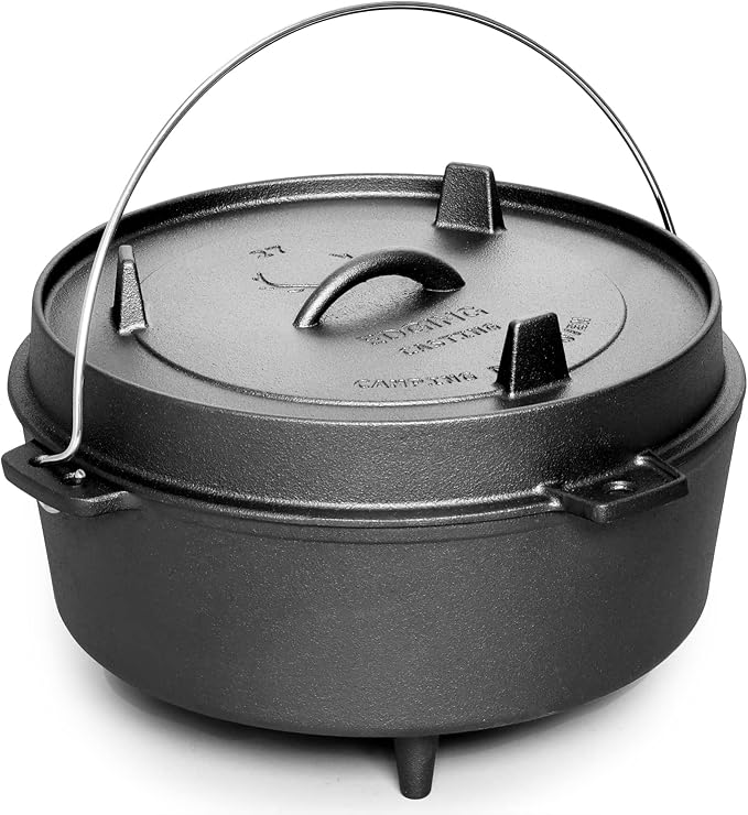 EDGING CASTING Pre-Seasoned Cast Iron Dutch Oven by EDGINGCOOKWARE