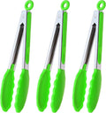 HINMAY Silicone Tongs 9-Inch Stainless Steel Locking Kitchen Tongs by HINMAY