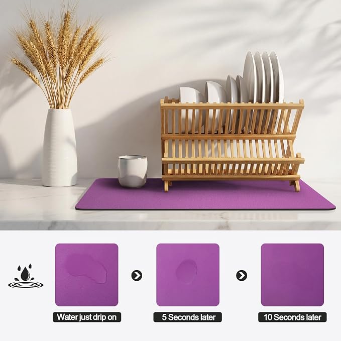 Ecotrim - Dish Drying Mat for Kitchen Counter | Coffee Bar Mat for Countertops - Image 4