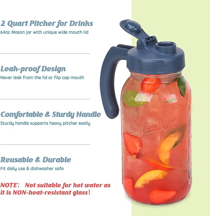 Soligt Glass Mason Jar Pitcher - Image 4