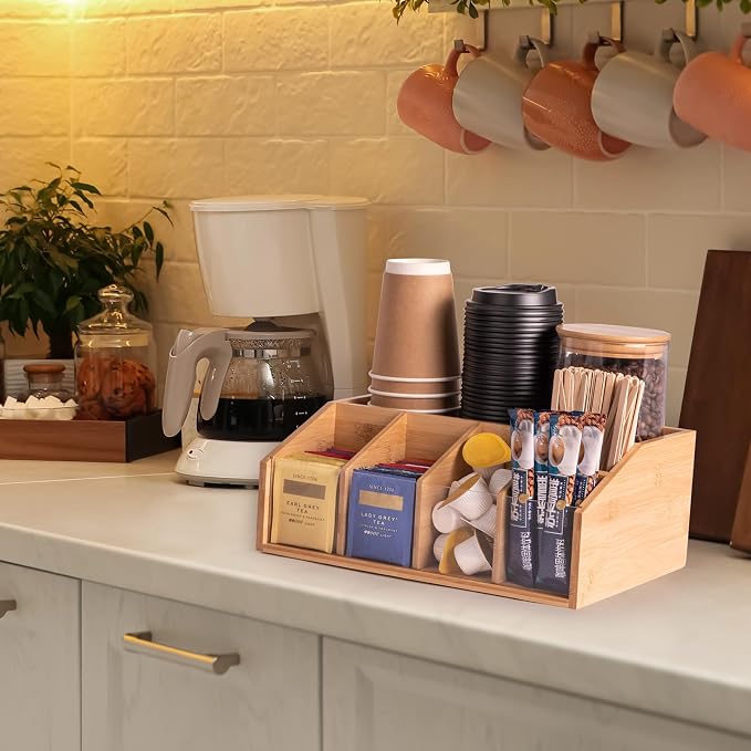 Bamboo Coffee Station Organizer - Image 7