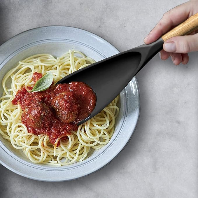 VOVOLY Cooking Spoon for Nonstick Cookingwares, Silicone Spatula Spoon for - Image 4