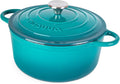 Cast Iron Dutch Oven with Lid – Non-Stick Ovenproof Enamelled Casserole Pot – by Nuovva