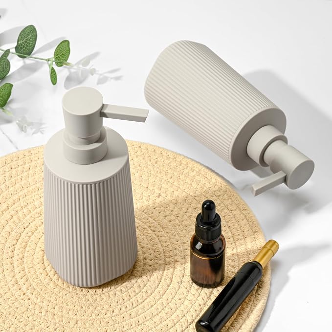 Beige 2 Pack Hand Soap Dispensers Set - Image 5