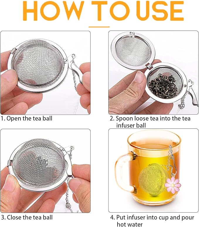 Set of 2 Tea Infuser for Loose Leaf Tea - Image 4