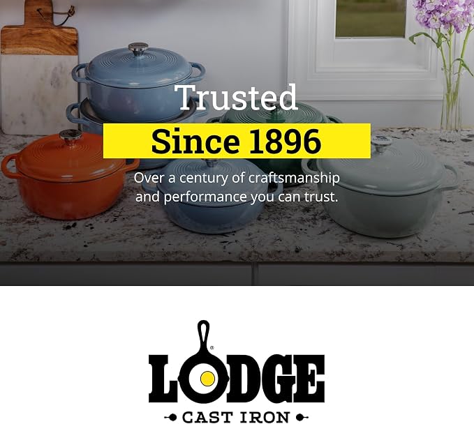 Lodge 3 Quart Enameled Cast Iron Dutch Oven - Image 7