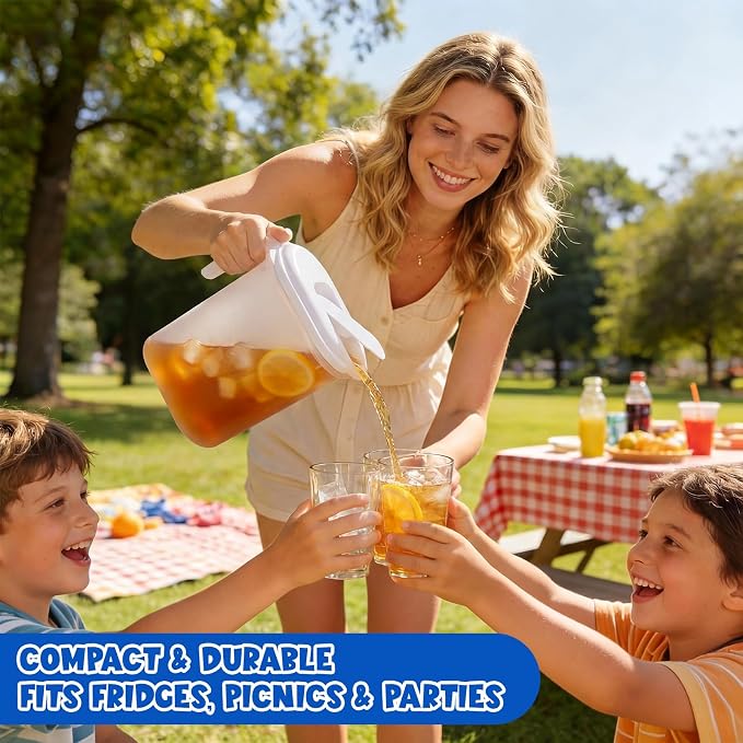 12 Pcs 2 Quart / 0.5 Gallon Plastic Pitchers - Image 4