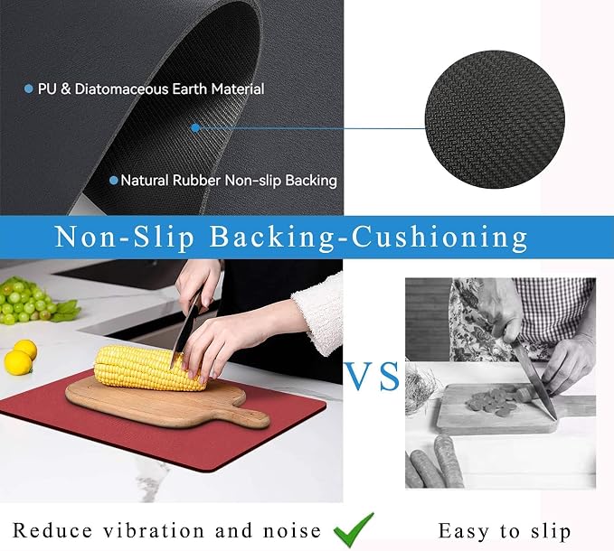 Dish Drying Mat for Kitchen Counter, Drying Mat for Dish Rack, Absorbent Hide - Image 6