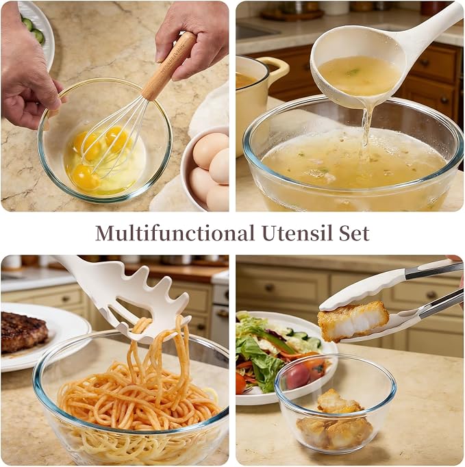 Silicone 10 Pcs Kitchen Cooking Utensils Set, Recycled Materials Certification - Image 4