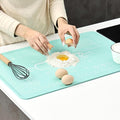 Silicone Baking Mat 20"L x 28"W, Extra Thick Dough Rolling Pad by KitchenRaku