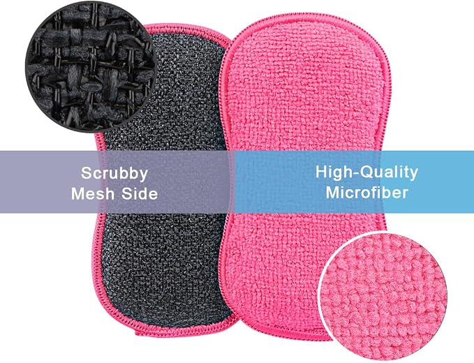HOMEXCEL 12 Pack Multi-Purpose Scrub Sponges Kitchen Dish Sponge Non-Scratch - Image 2