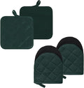 Oven Mitts and Pot Holders Set, Heat Resistant Silicone Kitchen Mini Oven by GOLDMEET