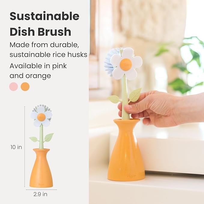 Vigar Florganic Daisy-Shaped Dish Brush - Image 2