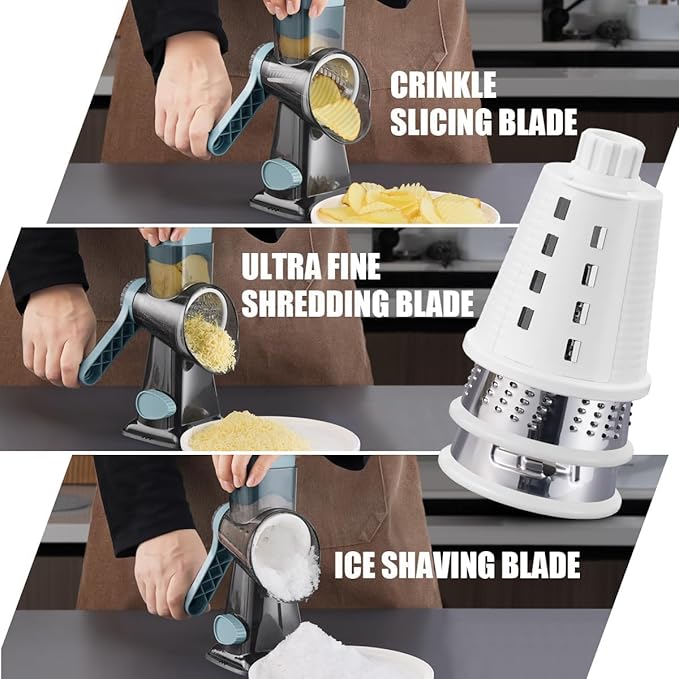 KEOUKE Rotary Cheese Grater Pro 6 in 1 - Image 2