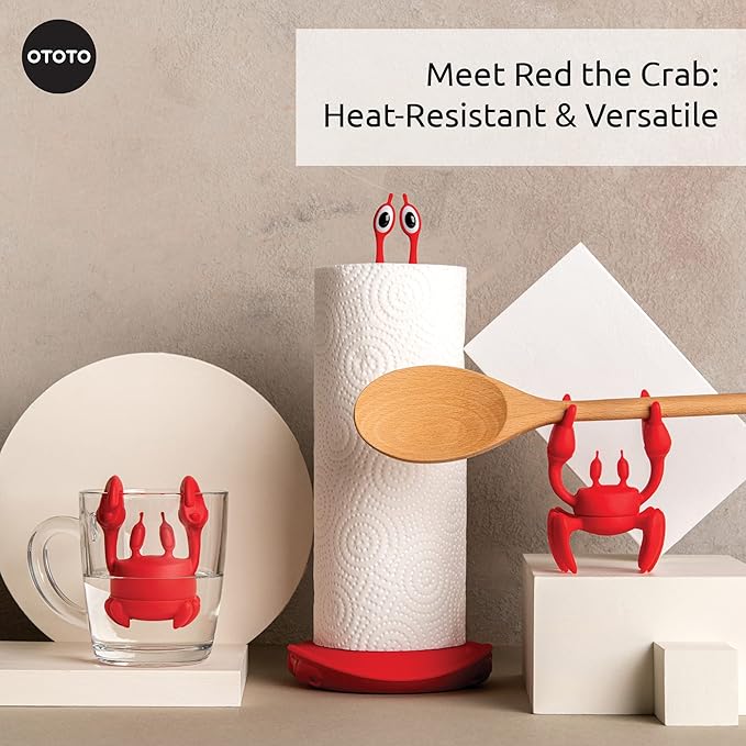 OTOTO Red The Crab Silicone Utensil Rest - Image 5