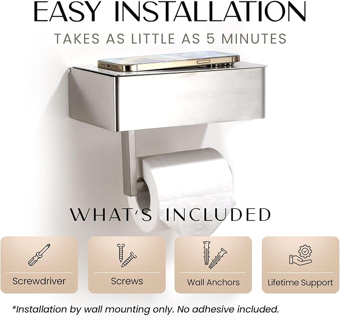 Day Moon™ - Toilet Paper Holder - Modern Roll Holder - Image 5