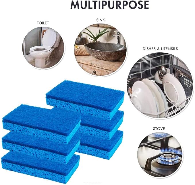 Scrubit Non-Scratch Cleaning Scrub Sponges- Scrubbing Dish Sponge Ideal - Image 4
