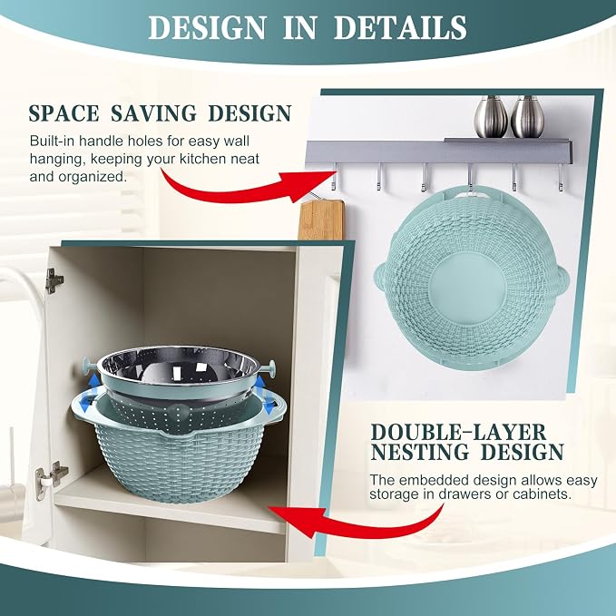 4-1 Colander with Bowl Set - Image 7