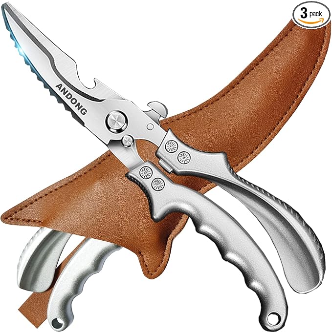 ANDONG Heavy Duty Professional Poultry Shears -Stainless Steel Kitchen & Meat by ANDONG