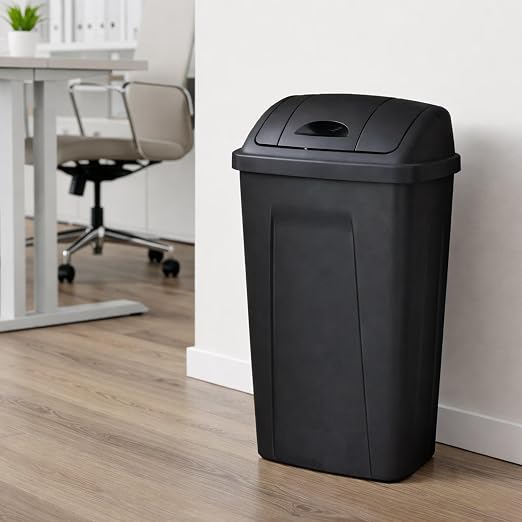 13 Gallon Kitchen Trash Can, Durable Plastic Waste Bin - Image 5