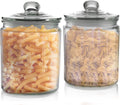 Set of 2 Glass Jar with Lid (2 Liter) | 1/2 Gallon Airtight Glass