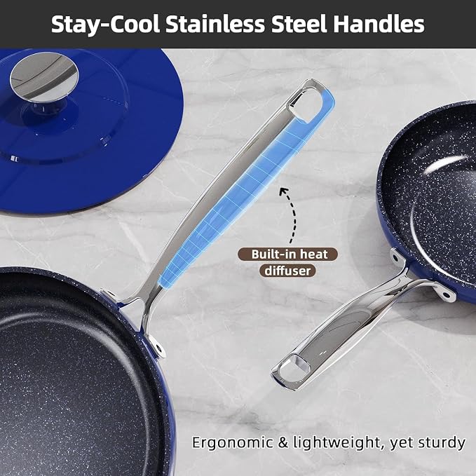 Nuwave Lux 13pc Forged Lightweight Cookware Set PFAS Free, Healthy G10 Duralon - Image 7