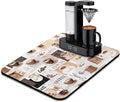 Coffee Mat 24inx18in, Absorbent Hide Stain Anti-Slip Coffee Bar Accessories by Kuyig+Home
