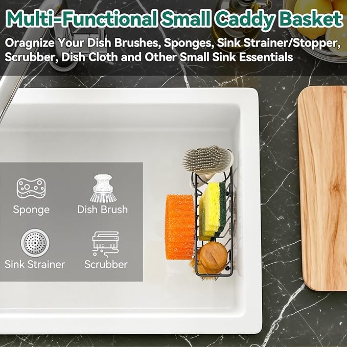 3-IN-1 Multiuse Sponge Holder for Kitchen Sink, Sponge Caddy for Scrub - Image 4