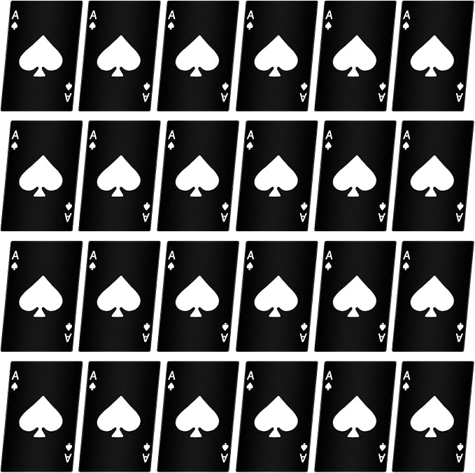 Chumia Poker Card Bottle Openers Stainless Steel Poker Card Beer Ace Bottle Cap by Chumia