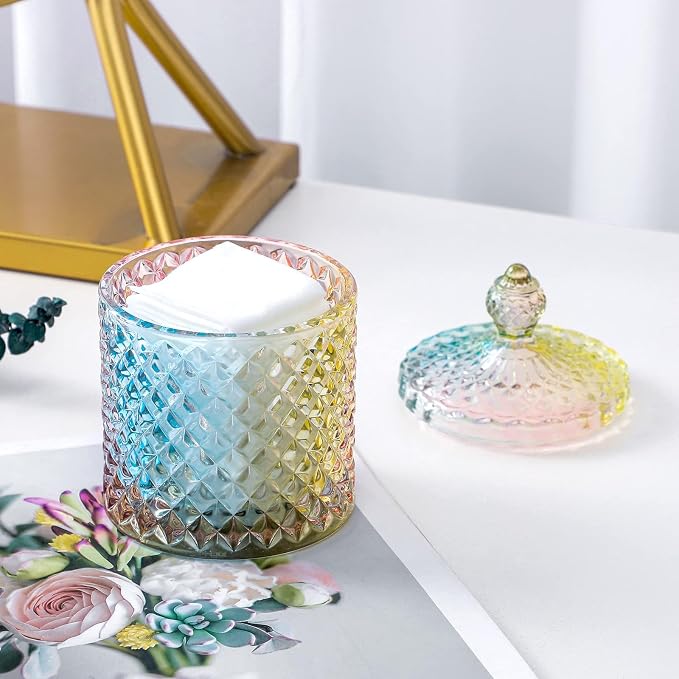 rejomiik Qtip Holder Glass Apothecary Jars - Image 8