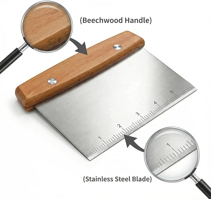 Dough Cutter, Kitchen Scraper, Food Scraper, Bench Scraper Kitchen Tool - Image 6