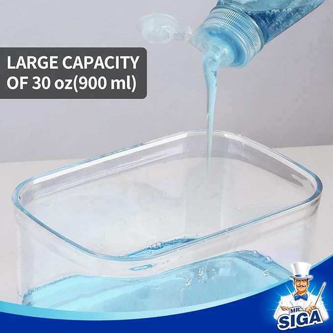 MR.SIGA Dish Soap Dispenser for Kitchen, 2 in 1 Premium Sponge Holder, - Image 4