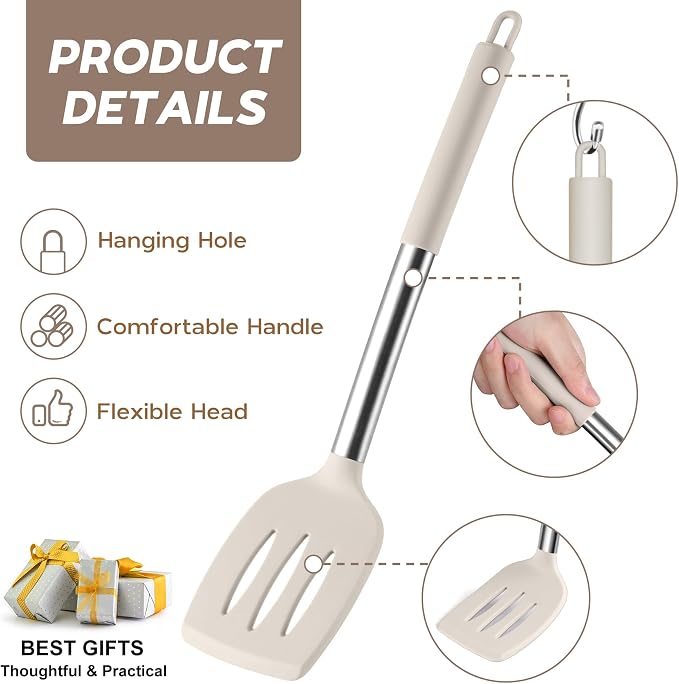 Onader Silicone Cooking Utensils Set of 15, Kitchen Utensils Set - Image 3