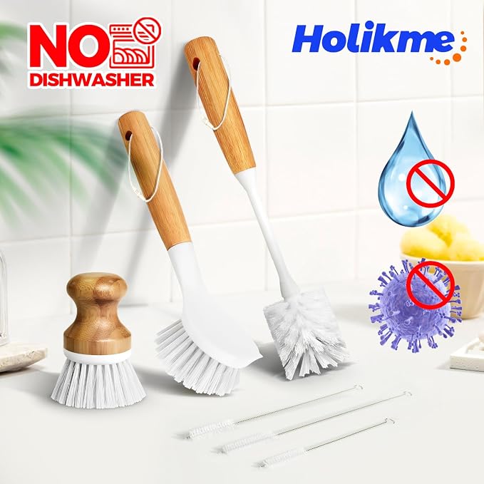 Holikme 6 Pack Dish Brush Scouring Pad Set - Image 5
