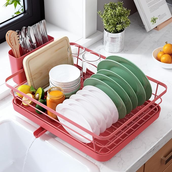 Kitsure Dish Drying Rack for Kitchen Counter, Stainless Steel Sink Organization by Kitsure