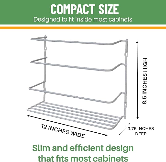 Evelots Kitchen Wrap Organizer - Image 5