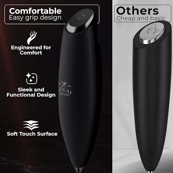 Zulay Kitchen Patented Tornado Triple Whisk Milk Frother - Image 4