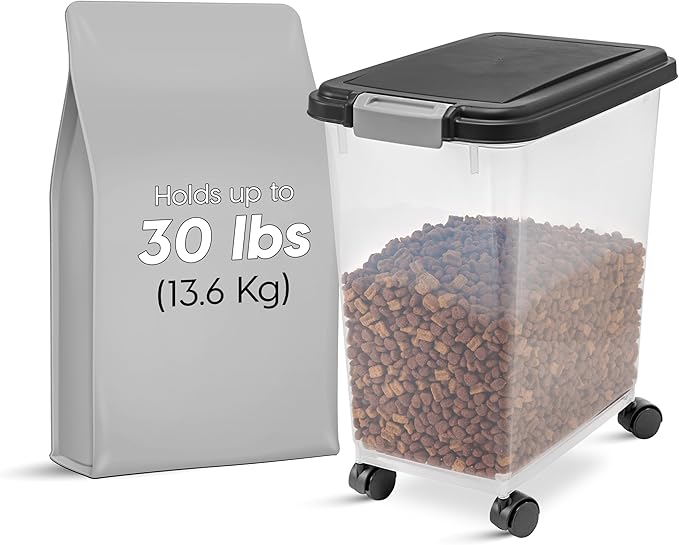 IRIS USA Airtight Dog Food Storage Container, Attachable Wheels, - Image 3
