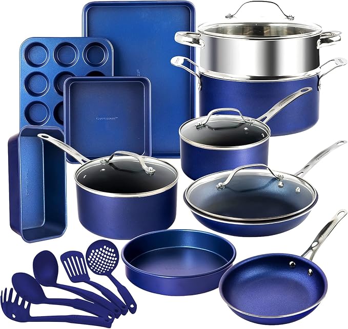 Granitestone 20 Pc Kitchen Pots and Pans Set Non Stick Cookware Set, Kitchen by Granitestone+