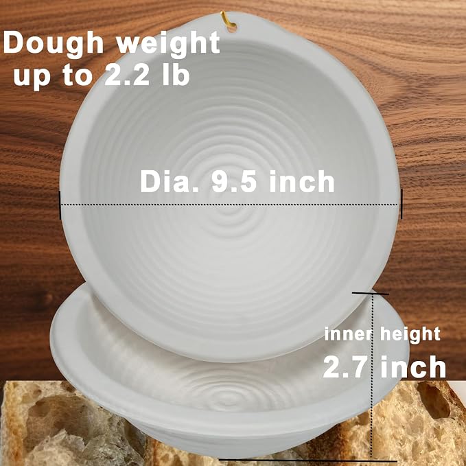9 Inch Pulp Sourdough Banneton Bread Proofing Basket - Image 7