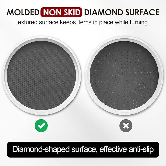 2 Set, 10 Inch Non-Skid Lazy Susan Organizers - Image 3